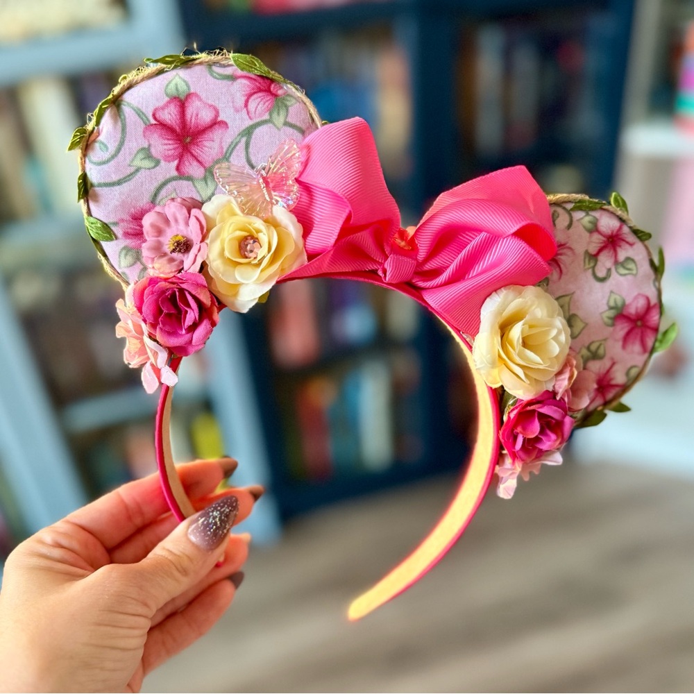 SOLD Light Up Floral Pink Mickey Mouse Ears Headband!